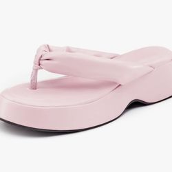 Size 10 Brand New Lvemas Womens Platform Sandals Wedges SIides Open Toe Thong Flip-Flops Wedge Sandal