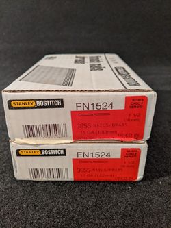 BNIB Stanley Bostitch 15ga 28° 1-1/2" Long Finish Nails FN1524