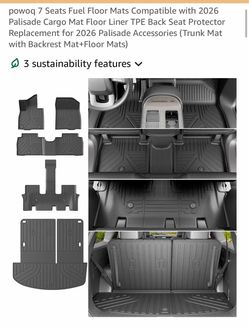 7-Seat Floor Mats for 2026 Hyundai Palisade
