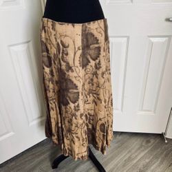 🍂 Vintage Ralph Lauren Linen Skirt Size 8 Petite