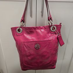 Vintage 2009 Coach Alex patent leather tote bag in  magenta