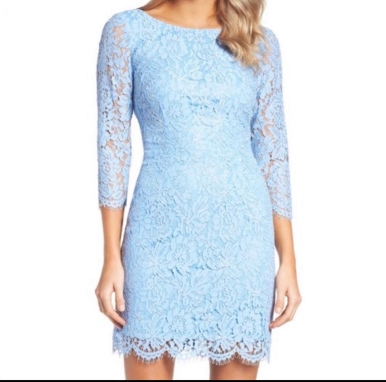 Adrianna Papell Metallic Lace Mini dress