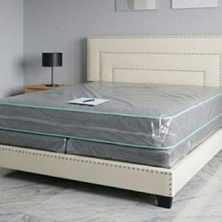 New KING SIZE BED FRAME WITH MATTRESS NEW BEDROOM FURNITURE KING BED SET 