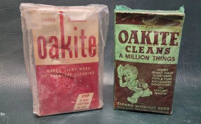 Vintage Oakite Cleaner Box Lot 1940's Cleans A Million Things NOS Sealed