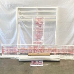 Twin-over-Twin Low Profile Junior Bunk Bed, bunkbed, bed frame, White *Free Delivery & Assembly* 