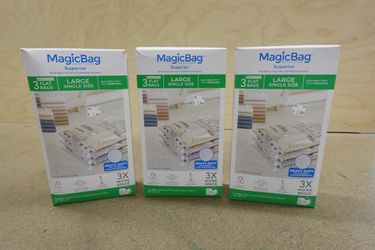 3-Pack MagicBag Heavy-Duty Large Flat Vacuum Storage Bags