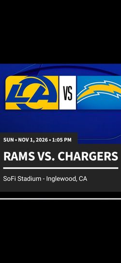 Los Angeles rams vs Los Angeles chargers tickets