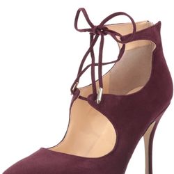 Ivanka Trump - Deenal Suede Heel - Dark Red - Size 10