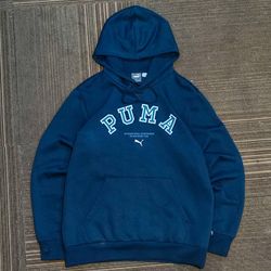 PUMA - Vintage Arch Hoodie Fl - Club Navy/Marine - Men's Size Medium - MSRP $50