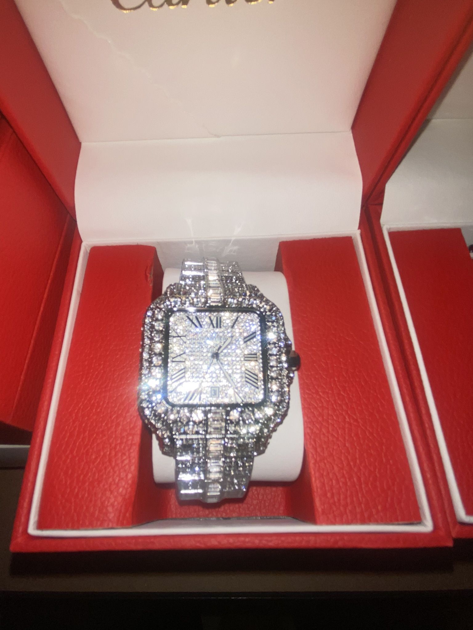 Moissanite Cartier Watch đź’ĄPasses Diamond Tester