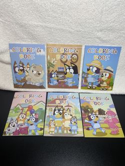 6 Bluey And Bingo coloring books: Birthday party favor set