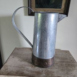 Metal Pitcher With Decorative Base