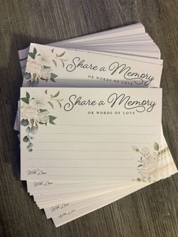 Memorial Cards - FREE
