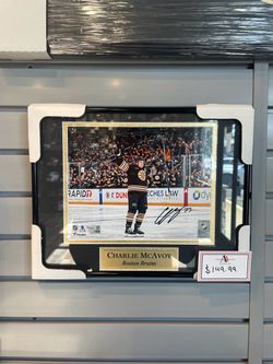 Charlie McAvoy Boston Bruins Signed 8x10 Photo Framed To 11x14; Fanatics COA