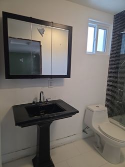 Toilet  sinks, medicine cabinet