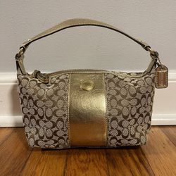 Beautiful Coach Signature Canvas Mini with Dust Cover Bag 