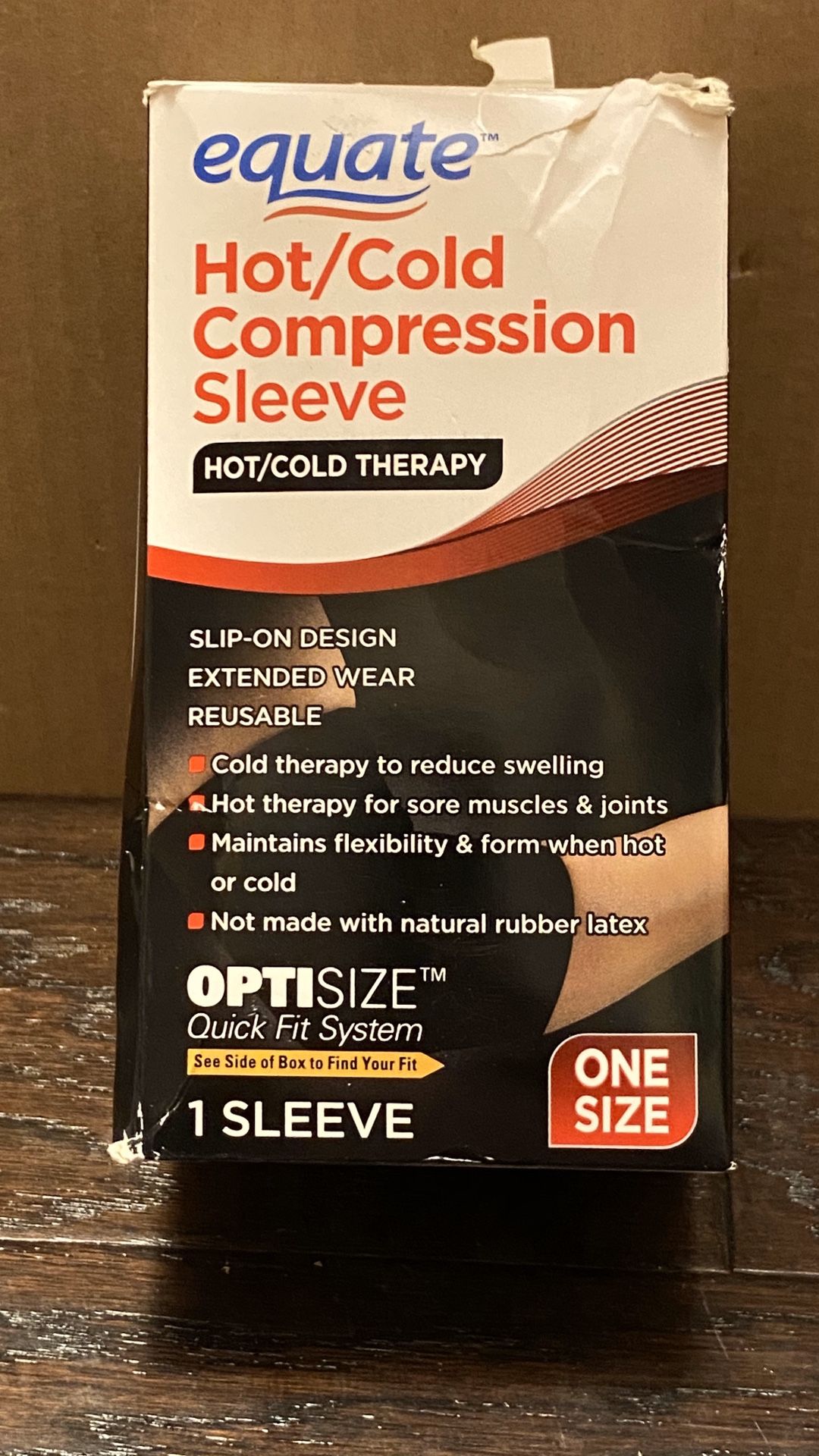 New! Equate Cold Compression Sleeve - Cold Therapy - Reusable Slip On - One Size