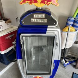 Full Size Red Bull Gas Pump Fridge Very Limited 
