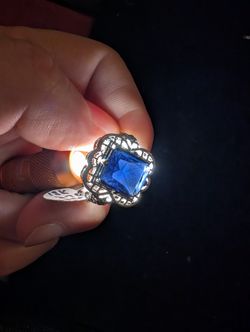 Sapphire Platinum Ring