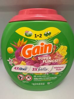 Gain Super Flings Pods detergent 25 XL