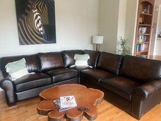 Abbyson premium leather sectional