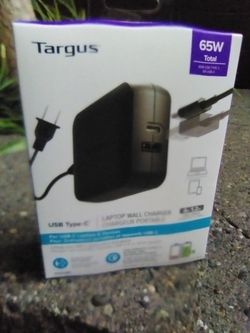 TARGUS 65W USB C Laptop Wall Charger (New & Sealed)