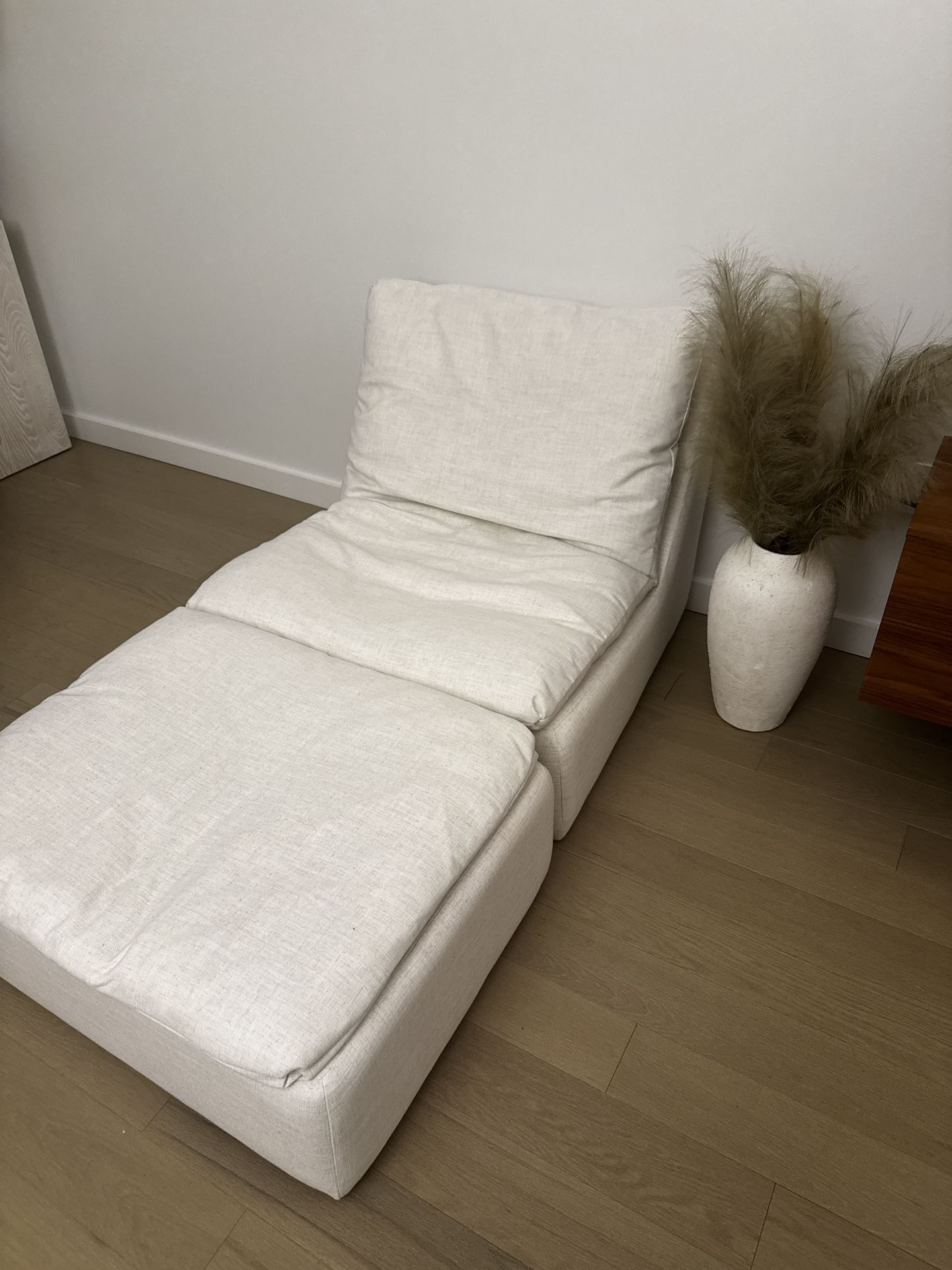 CB2 Lounge Chair + Ottoman 