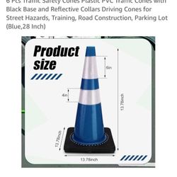 6 Pack Traffic Cones 28”