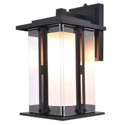 2 X NEW Lutec Feng Shui Style Outdoor (Dusk Dawn) LED Wall Lantern Porch Exterior