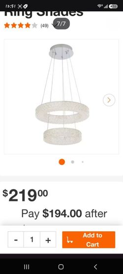 Crystal Ring Shade Pendant Chandelier