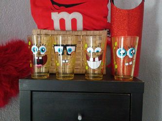 Spongebob glass cups