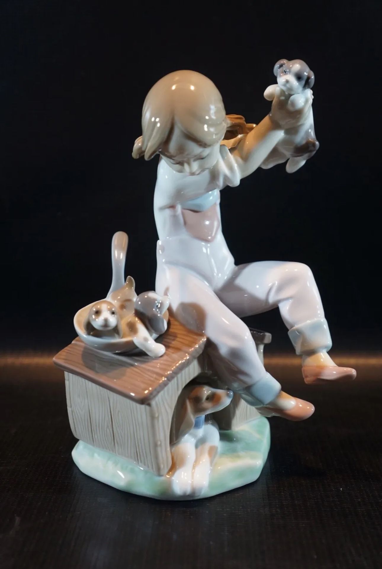 Lladro Porcelain Figurine "Pick of Litter" #7621, Spain