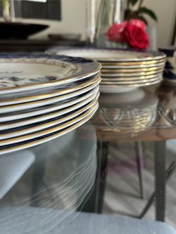Royal Doulton Fine China Booths 'Real Old Willow' Salad Plates