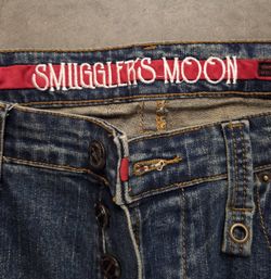 Smugglers Moon Patchwork Distressed Jeans - Men's W34 L33, Button Fly