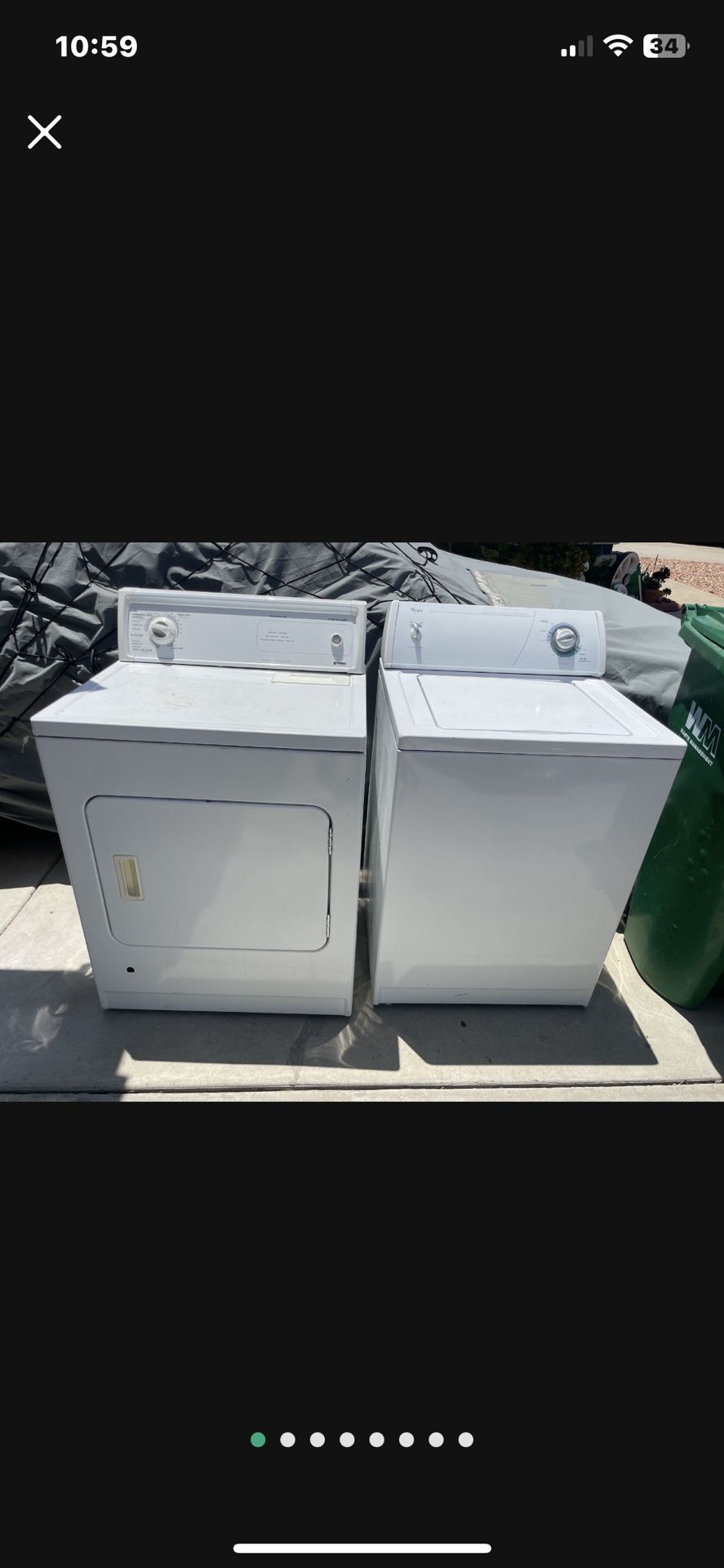 pair $500 Set Whirlpool Washer And Kenmore Gas Dryer