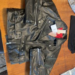 Faux Leather Motorcycle Jacket From Urban Outfitters
