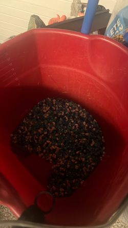 Aquarium gravel and bucket