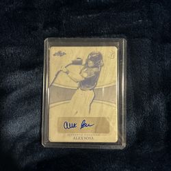 2022 Leaf Perfect Game National Showcase Black Plate 1/1 | Cardi BA-AS3 Gameday Auto | Autographed by: Alex Sosa