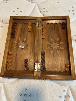 Vintage Persian Wooden Backgammon Set From Iran Late 1960’s