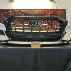 AUDI Q8 S-line 2019-2023 FRONT BUMPER with GRILLE and VALANCE OEM
