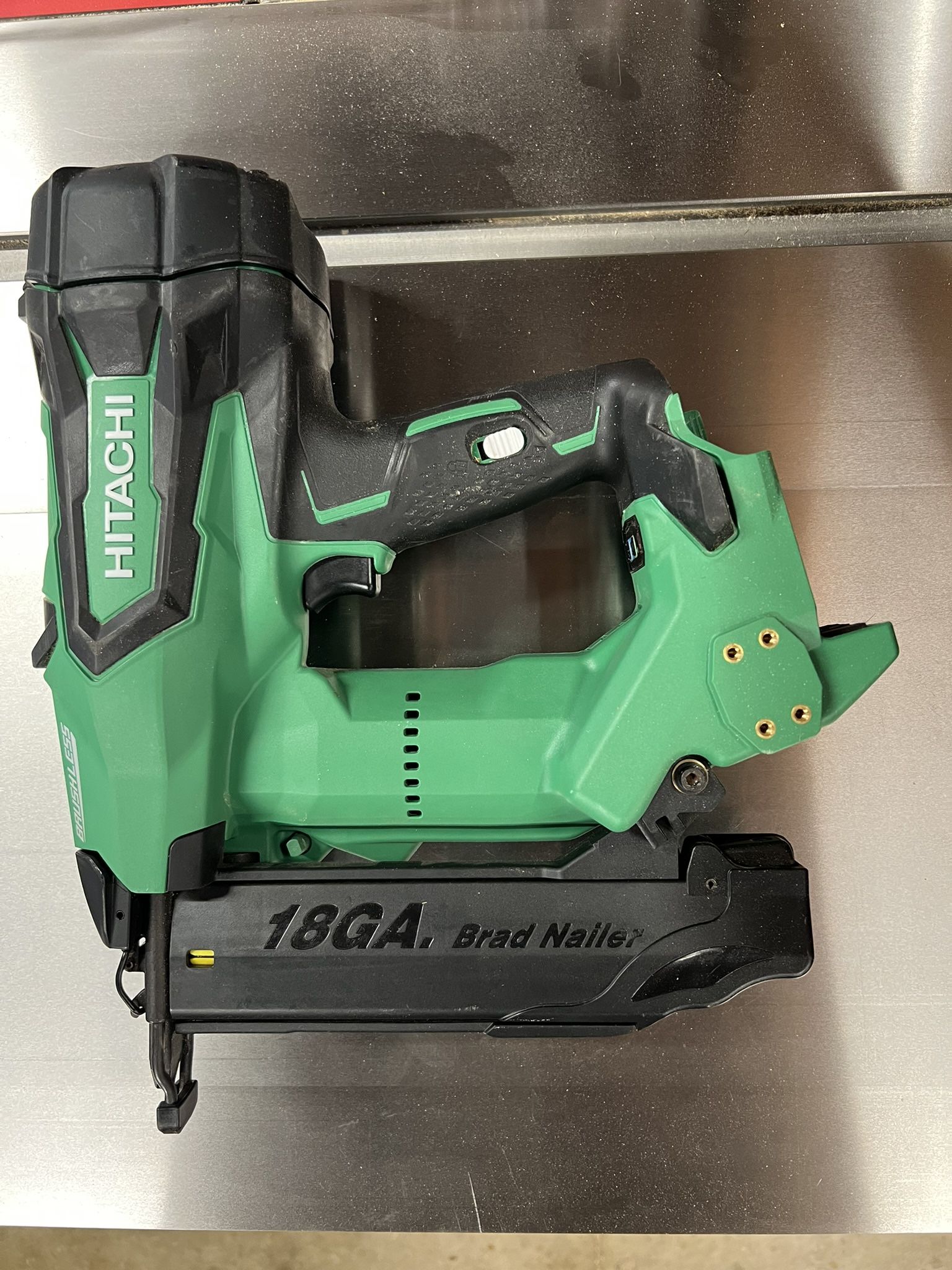 Hitachi (now Metabo HPT) 18 ga cordless brad nailer, brushless motor