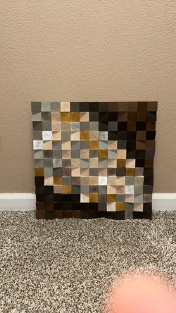 Handcrafted 3D Wood Wall Art / Acoustic Sound Diffuser (Rich Wood Art)