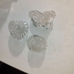 3 Lead Crystal Trinket Boxes
