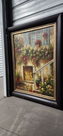 oil painting with frame