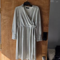 Off White Shimmer Dress