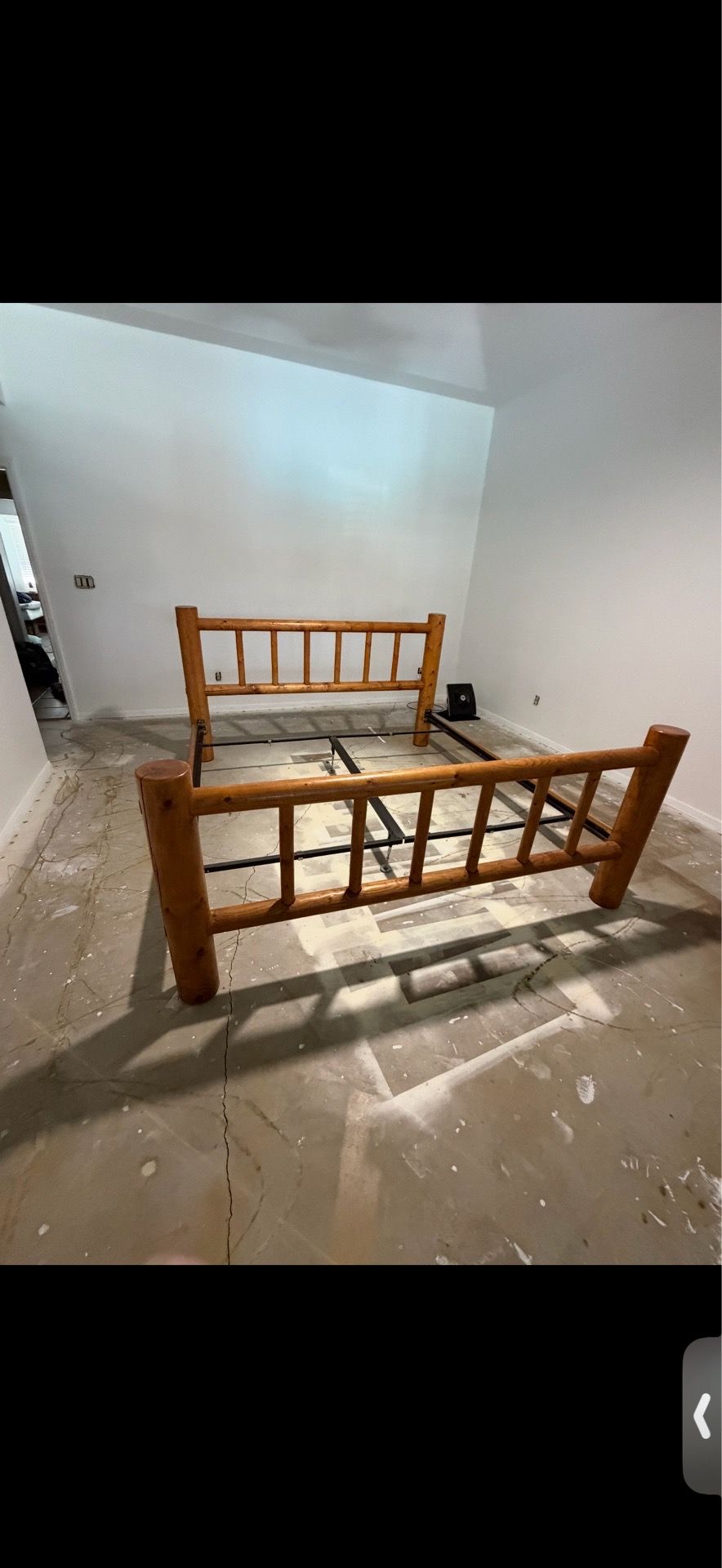 All wood king size bed frame