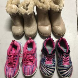 Skechers Girls Athletic Shoes And Cat And Jack Winter Boots