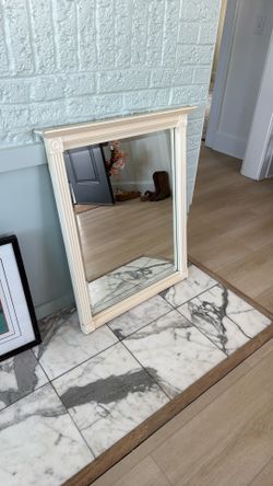 White Framed Mirror