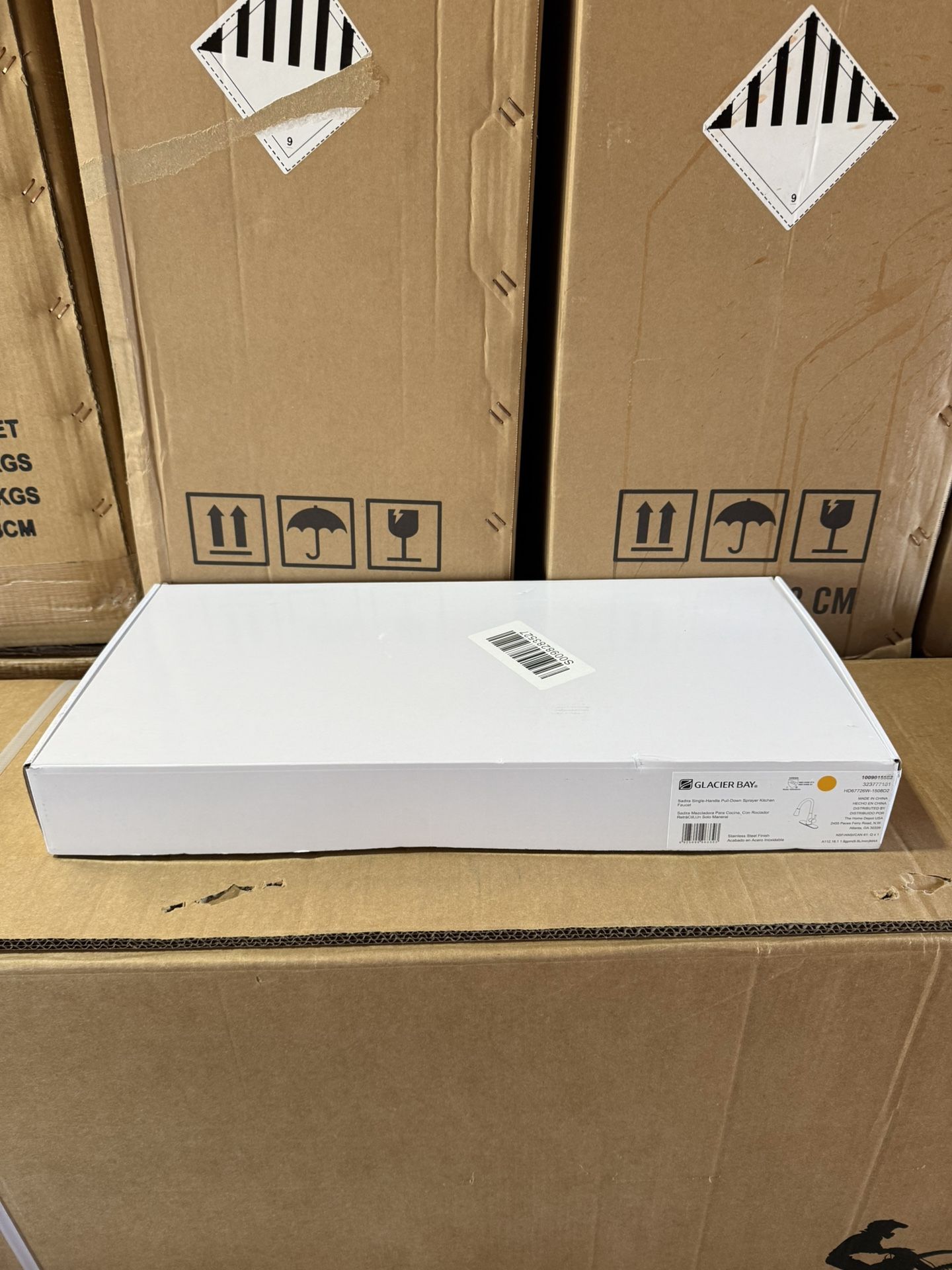 Glacier Bay Sadira Single Handle Pull Down Sprayer Kitchen Faucet Stainless Steel Chrome