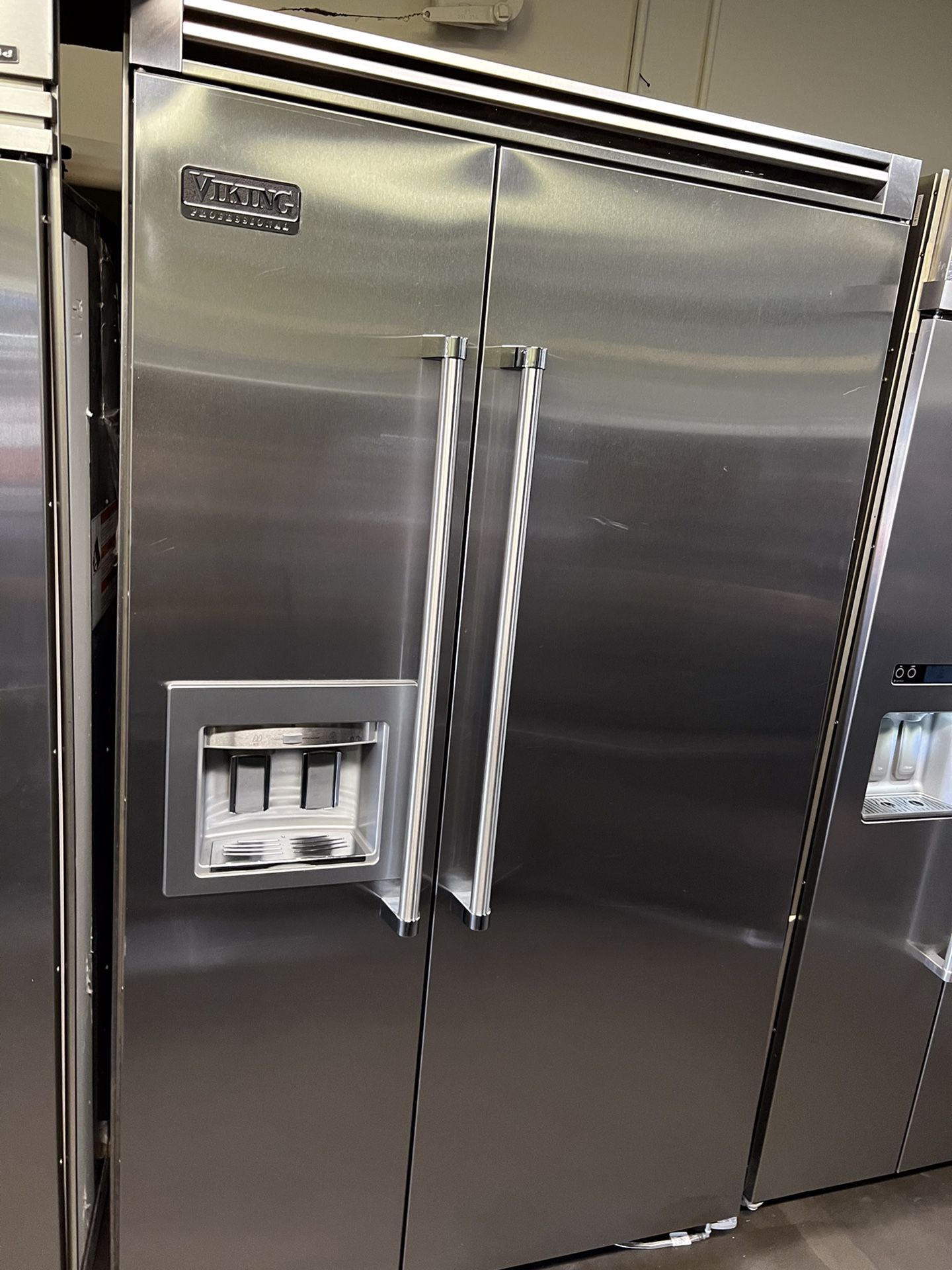 Viking 48” Stainless Steel Side By Side Built In Refrigerator 